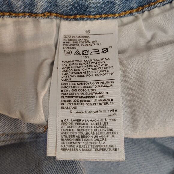 OLD NAVY High Rise Straight Leg Jeans 16 Women's Light Wash Stretch - Picture 3 of 4